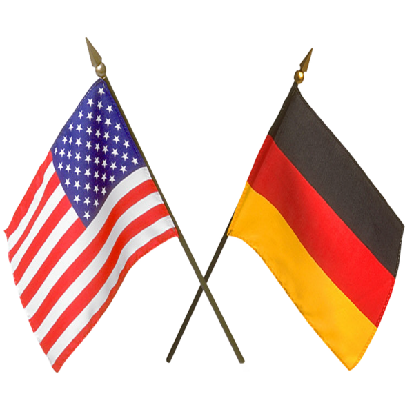 Flaggen USA Deutschland - Internationales Pfadfindertreffen